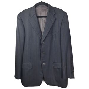 Ermenegildo Zegna Mens Pinstripe Blazer Size 54 XL 100% Wool 3 Button
